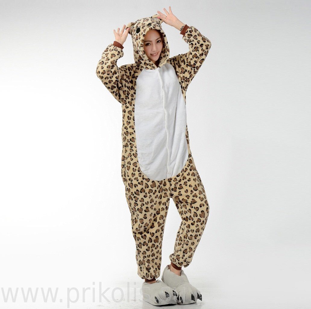 Пижама кигуруми леопард