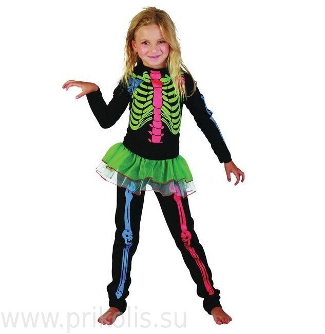 Карнавальный костюм Скелет цветной
