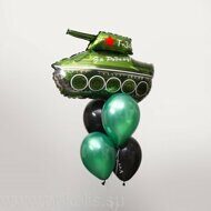 Букет из шаров С праздником! Танк