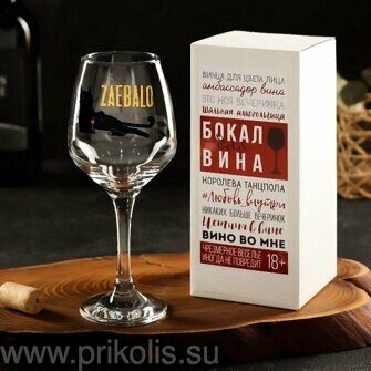 Бокал для вина Уставший кот